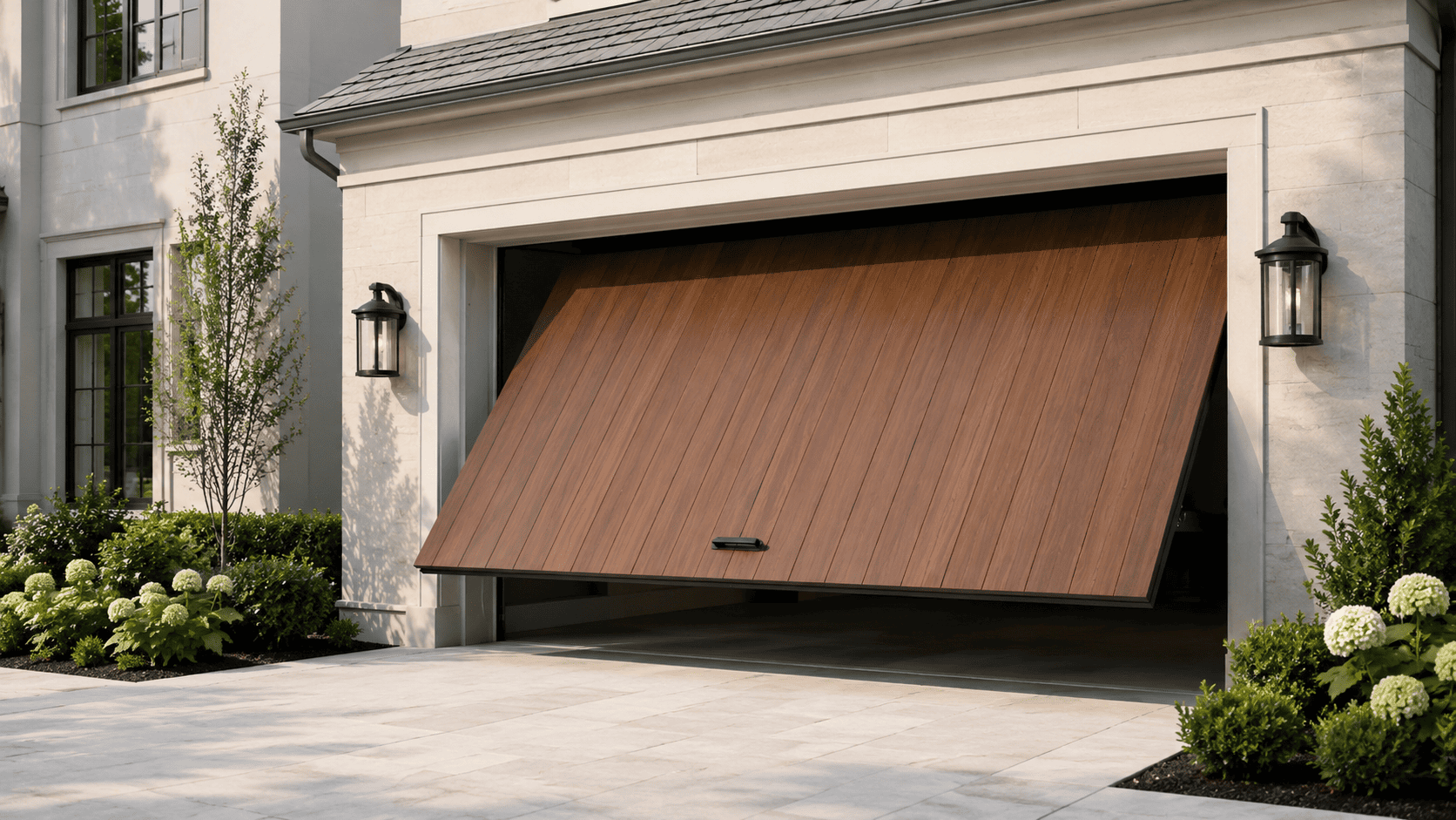 Tilt-up garage door mid-open — Kangaroo Point